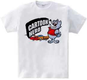 Cartoon Hero Wolf & Car