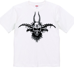 バフォメットスカル悪魔Tシャツ