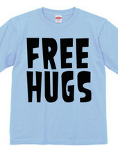 FREE HUGS (Standard Font 1 BK)