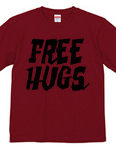 FREE HUGS (Standard Font 2 BK)