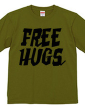 FREE HUGS (Standard Font 2 BK)