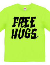 FREE HUGS (Standard Font 2 BK)