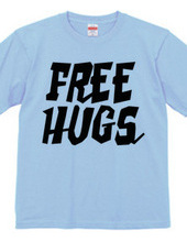 FREE HUGS (Standard Font 2 BK)