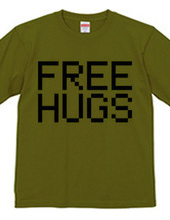 FREE HUGS (Standard Font 4 BK)