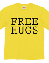 FREE HUGS (Standard Font 5 BK)