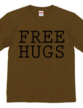 FREE HUGS (Standard Font 5 BK)