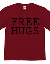 FREE HUGS (Standard Font 5 BK)