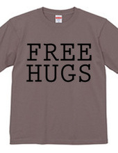 FREE HUGS (Standard Font 5 BK)