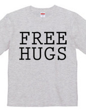 FREE HUGS (Standard Font 5 BK)