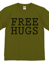 FREE HUGS (Standard Font 5 BK)