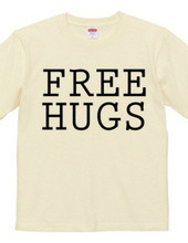 FREE HUGS (Standard Font 5 BK)