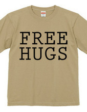 FREE HUGS (Standard Font 5 BK)