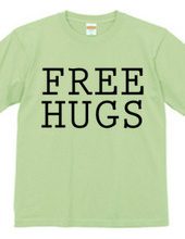 FREE HUGS (Standard Font 5 BK)