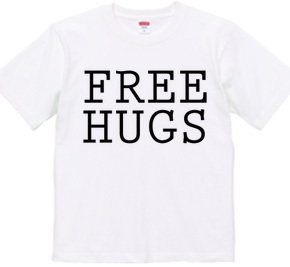 FREE HUGS (Standard Font 5 BK)