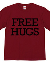 FREE HUGS (Standard Font 6 BK)