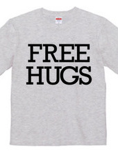 FREE HUGS (Standard Font 6 BK)