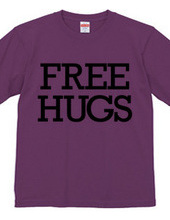 FREE HUGS (Standard Font 6 BK)