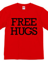 FREE HUGS (Standard Font 6 BK)