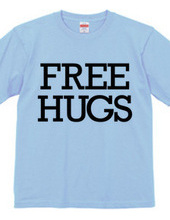 FREE HUGS (Standard Font 6 BK)