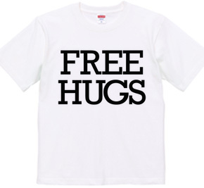 FREE HUGS (Standard Font 6 BK)