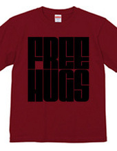 FREE HUGS (Standard Font 7 BK)