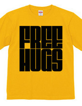 FREE HUGS (Standard Font 7 BK)