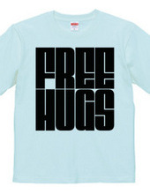 FREE HUGS (Standard Font 7 BK)