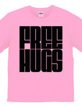 FREE HUGS (Standard Font 7 BK)