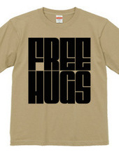 FREE HUGS (Standard Font 7 BK)