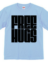 FREE HUGS (Standard Font 7 BK)