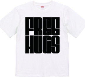 FREE HUGS (Standard Font 7 BK)