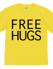 FREE HUGS (Standard Font 8 BK)