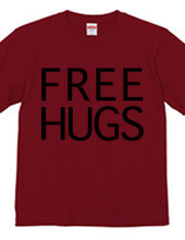 FREE HUGS (Standard Font 8 BK)