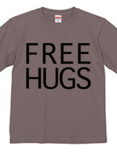 FREE HUGS (Standard Font 8 BK)