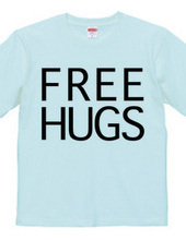 FREE HUGS (Standard Font 8 BK)