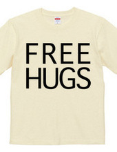 FREE HUGS (Standard Font 8 BK)