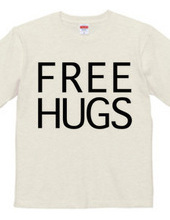 FREE HUGS (Standard Font 8 BK)