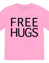 FREE HUGS (Standard Font 8 BK)