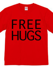 FREE HUGS (Standard Font 8 BK)