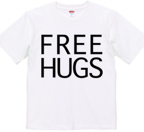 FREE HUGS (Standard Font 8 BK)