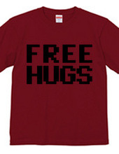 FREE HUGS (Standard Font 9 BK)