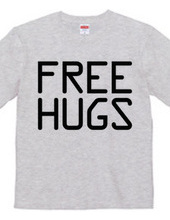 FREE HUGS (Standard Font 10 BK