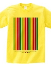 Multi-colored vertical stripes