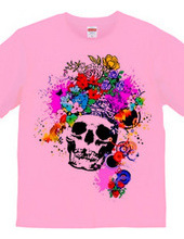 flower hear skull