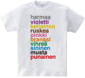 Color Names: finnish