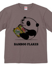 Panda with bamboo flakes
