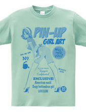 American maid pinup girl blue
