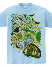 植物魚と猫蝶とオニオオハシ５色