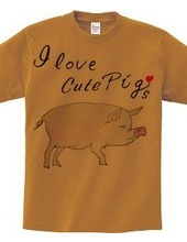 豚の水彩画 I love cute Pigs