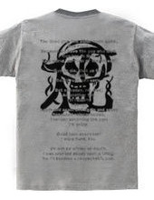 Life and death - brush-skull t-shirt-